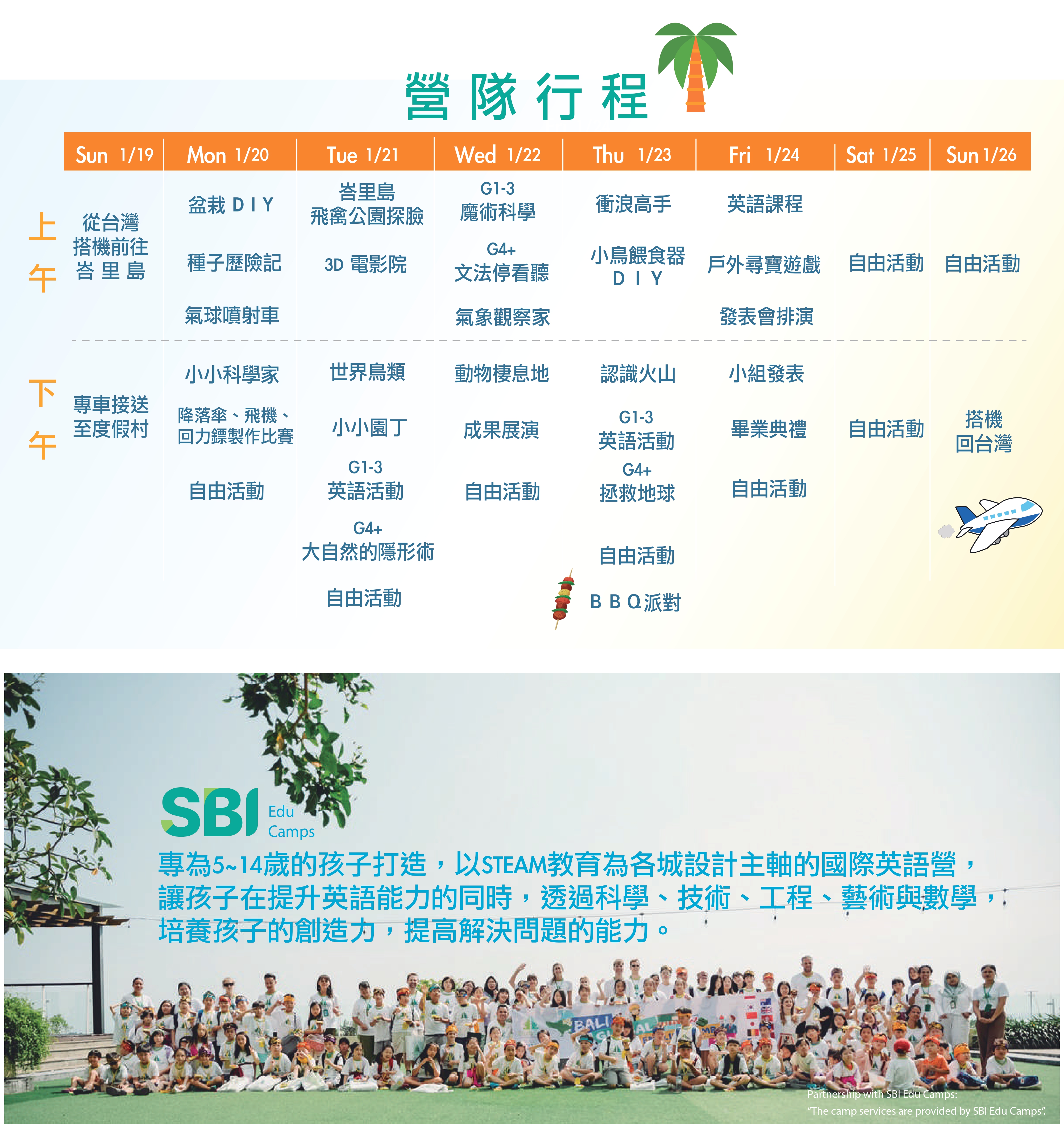 峇里島STEAM親子英語營